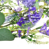 Product Romantic flower garland lavender purple white 194cm
