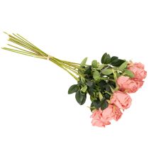 Product Artificial rose flowers in a bunch, long stem 62cm, 12 pieces