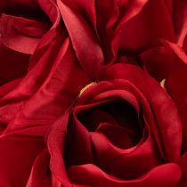 Product Artificial rose with long stem, red artificial flower, 62cm, 12 pieces