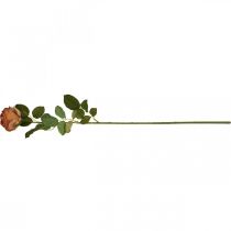 Product Artificial rose orange, artificial rose, decorative rose L74cm Ø7cm