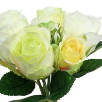 Rose bunch white-green Ø15cm L25cm