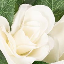 Product Artificial rose garland with white flowers for decoration, 170cm