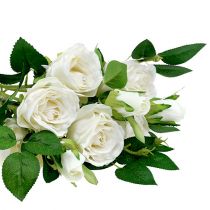 Bouquet of roses white L46cm