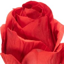 Product Rose branch silk flower artificial rose red 72cm 3pcs