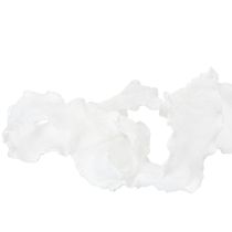 Product White ruffled organza ribbon, decorative ribbon, 25mm wide, 10m long