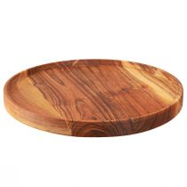 Product Round wooden tray Acacia Natural Oiled Ø30cm H2.5cm