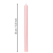 Product Rustic Candles Taper Candles Solid Color Pink 350/28mm 4 pcs