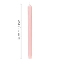 Product Rustic Candles Taper Candles Solid Color Pink 350/28mm 4 pcs