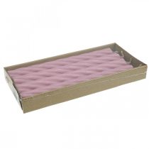 Product Rustic Candles Taper Candles Solid Colored Pink 250/28mm 4 Pcs