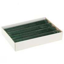Product Solid-colored candles Rustic green taper candle for atmospheric lighting and festive decoration 300mm Ø50mm 4 pcs