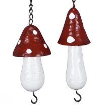 Product Rustic mushroom bird feeder with hook for fat balls – garden decoration height 17 cm 2 pieces