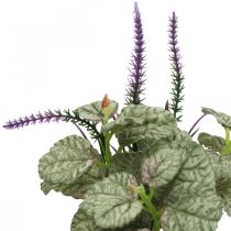 Artificial silk flowers, sage in bunch, sage silk flower violet L28cm 4pcs