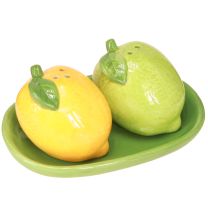 Product Salt and pepper shaker ceramic decoration lemon lime 13×8cm