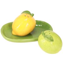 Product Salt and pepper shaker ceramic decoration lemon lime 13×8cm