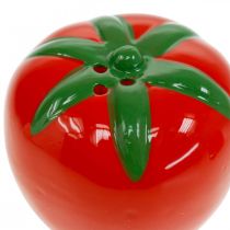 Pepper and salt shakers, table decoration, shaker set in tomato look, ceramic decoration Ø6cm