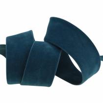 Velvet ribbon blue 25mm 7m
