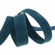 Velvet ribbon blue 15mm 7m