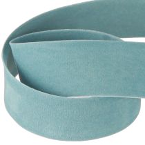 Product Velvet ribbon blue jewelry ribbon light blue 25mm 7m