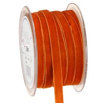 Product Velvet ribbon decorative ribbon velvet dark orange 10mm 20m