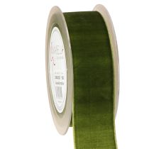 Product Velvet ribbon decorative ribbon fabric ribbon velvet dark green 40mm 8m