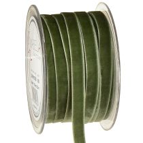 Product Velvet ribbon gift ribbon decorative ribbon green W10mm 20m
