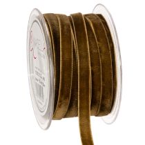 Product Decorative velvet ribbon, narrow, 10mm wide, 20m long, on a roll