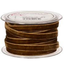 Product Decorative velvet ribbon, narrow, 10mm wide, 20m long, on a roll