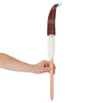 Product Christmas elf decorative stakes, Santa Claus with felt hat, 58cm, 6 pieces