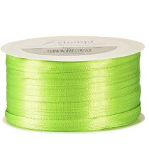 Product Satin ribbon gift ribbon light green double satin 3mm 50m