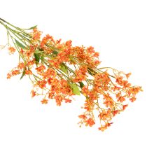 Product Artificial flower orchid branch orange filigree room decoration 110cm 3pcs