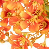 Product Artificial flower orchid branch orange filigree room decoration 110cm 3pcs
