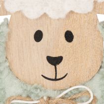 Product Wooden sheep decoration, cute decorative figure for spring and Easter, table decoration, 11cm, 6 pieces