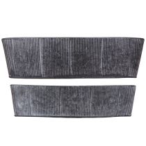 Product Bowl Oval Metal Black Grey Vintage 32.5/37cm Set of 2