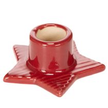 Product Star-shaped candle holder for taper candles, Advent and Christmas, 8cm, 2 pieces