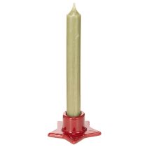 Product Star-shaped candle holder for taper candles, Advent and Christmas, 8cm, 2 pieces