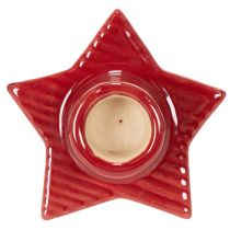 Product Star-shaped candle holder for taper candles, Advent and Christmas, 8cm, 2 pieces