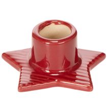 Product Star-shaped candle holder for taper candles, Advent and Christmas, 8cm, 2 pieces