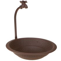Product Planting bowl, ideal eye-catcher for outdoor areas, with tap design element, 36cm