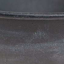 Product Bowl with foot decorative ring metal anthracite H29cm 2pcs