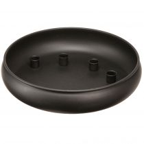 Product Bowl with Candle Holder Magnet Black Ø33cm H7.5cm