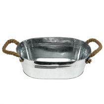 Product Bowl oval 35cm x 21.5cm H11.5cm Shiny zinc