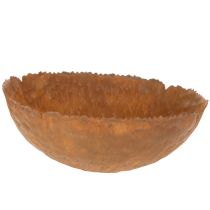 Product Round metal bowl with rust-effect textured surface, 20cm