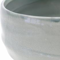 Ceramic bowl, wavy planter, ceramic decoration oval Ø18.5cm H7.5cm