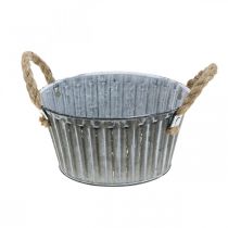 Product Plant bowl, metal bowl with handles, decorative bowl for planting Ø18cm
