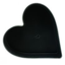 Product Bowl heart plastic decorative bowl anthracite 24/21cm set of 2