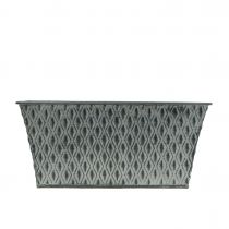 Product Zinc bowl with diamond pattern 26cm x 15.5cm