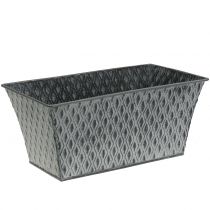 Product Zinc bowl with diamond pattern 30cm × 18cm H15cm