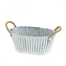 Planter with handles, metal flower bowl, decorative bowl for planting L28cm