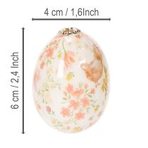 Product Easter egg ornaments as decorative ideas. Charming Easter decoration accessories, 6cm, 6 pieces.