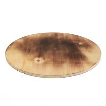Product Decorative wooden disc flamed coaster rustic plywood Ø24cm
